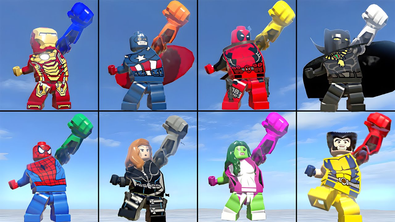All Characters Perform Hulk Transformation Animation in LEGO Marvel Superheroes