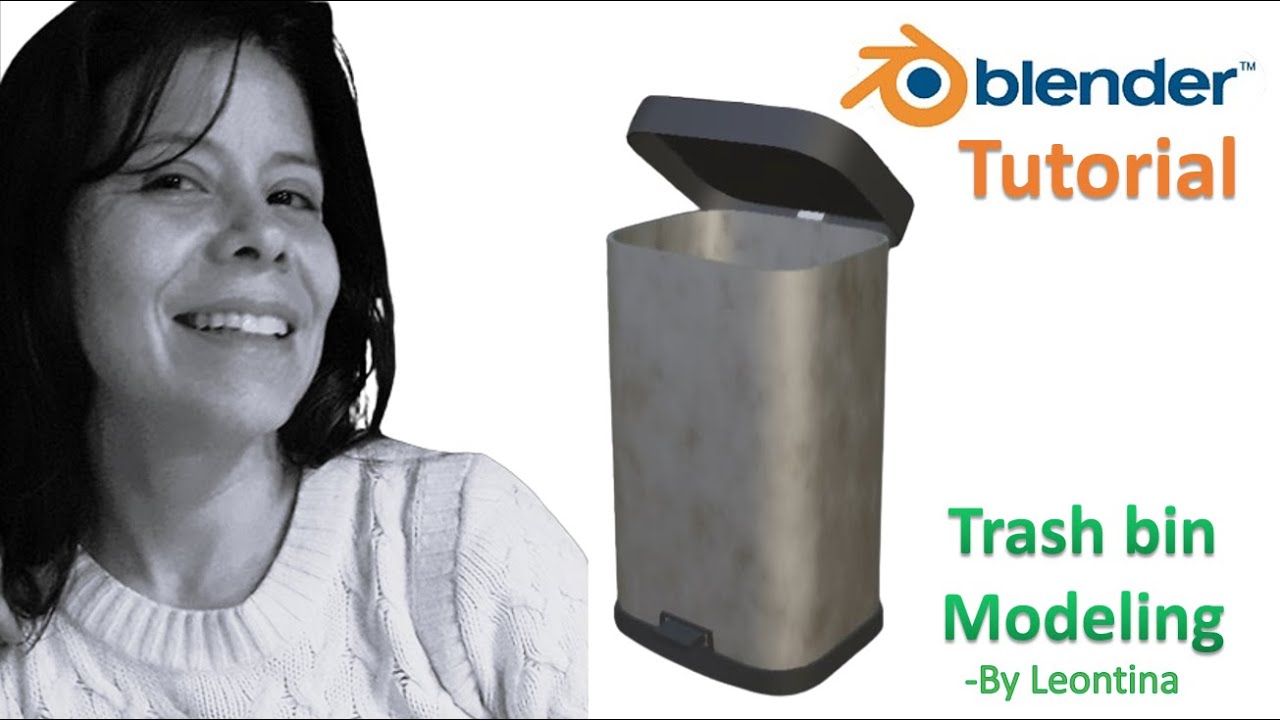 Blender Tutorial : How to do trash bin modeling | By Leontina | HW Blue