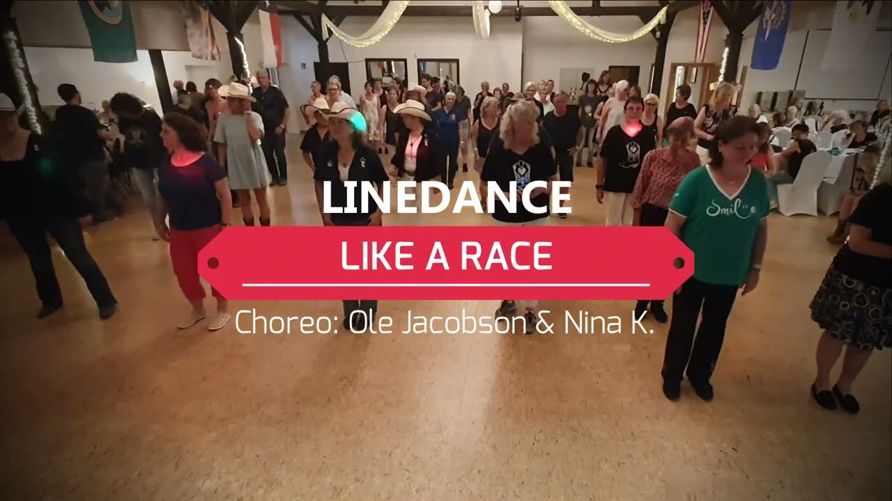 Like a Race - Official Linedance Demo - Choreography: Ole Jacobson & Nina K. 07/25