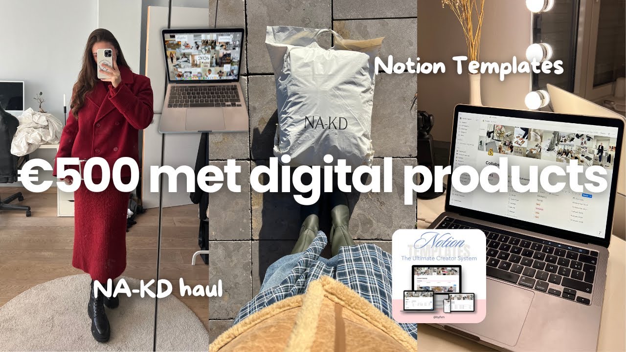€500 verdiend in 2 dagen met digitale producten 💰 | mijn leven als fulltime content creator