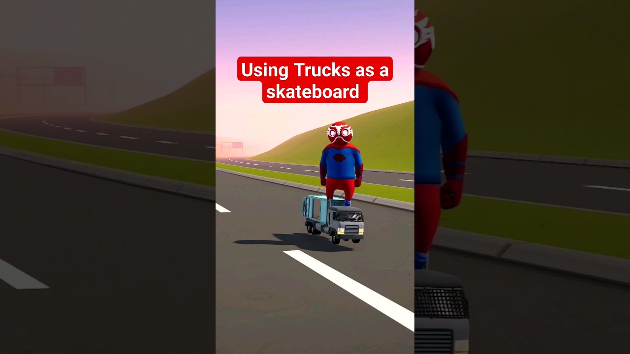 Tiny tiny truck in Gang Beasts🥹 #gangbeasts #spiderman #shorts