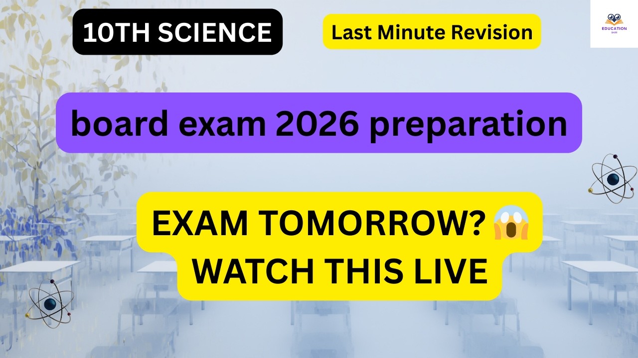 Last Minute Revision 🔴 5 Scoring Chapters | Class 10 Science #10thscience #10thboard #boardexam2026