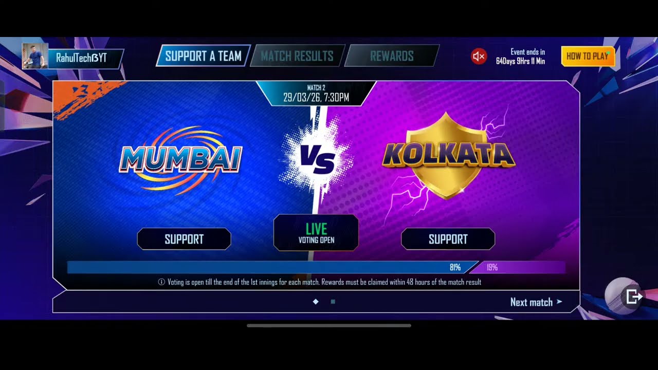 MI VS KKR Winning Prediction🚀💯 Bgmi Cricket League Prediction | Today Bgmi Cricket League Prediction