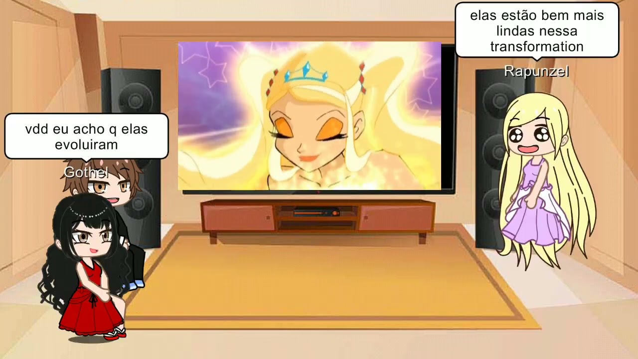 react de Rapunzel reagindo ao clube das winx