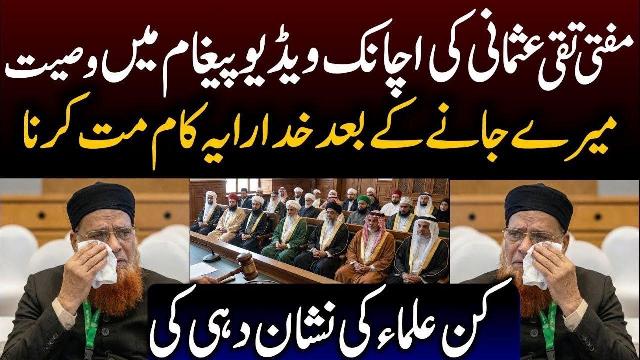 Mufti Taqi Usmani Latest Bayan 2026 | مفتی تقی عثمانی کی آخری وصیت 😭 غور سے سنیں!