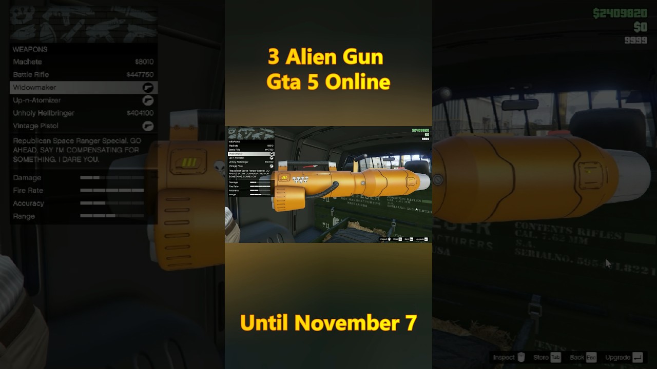 How to buy 3 alien Guns In gta 5 online #gta5 #gta5online #shorts
