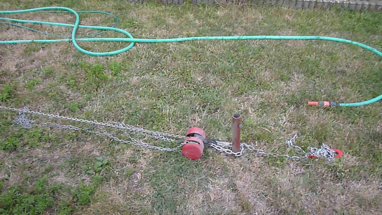 zatahování PE trubky - 1