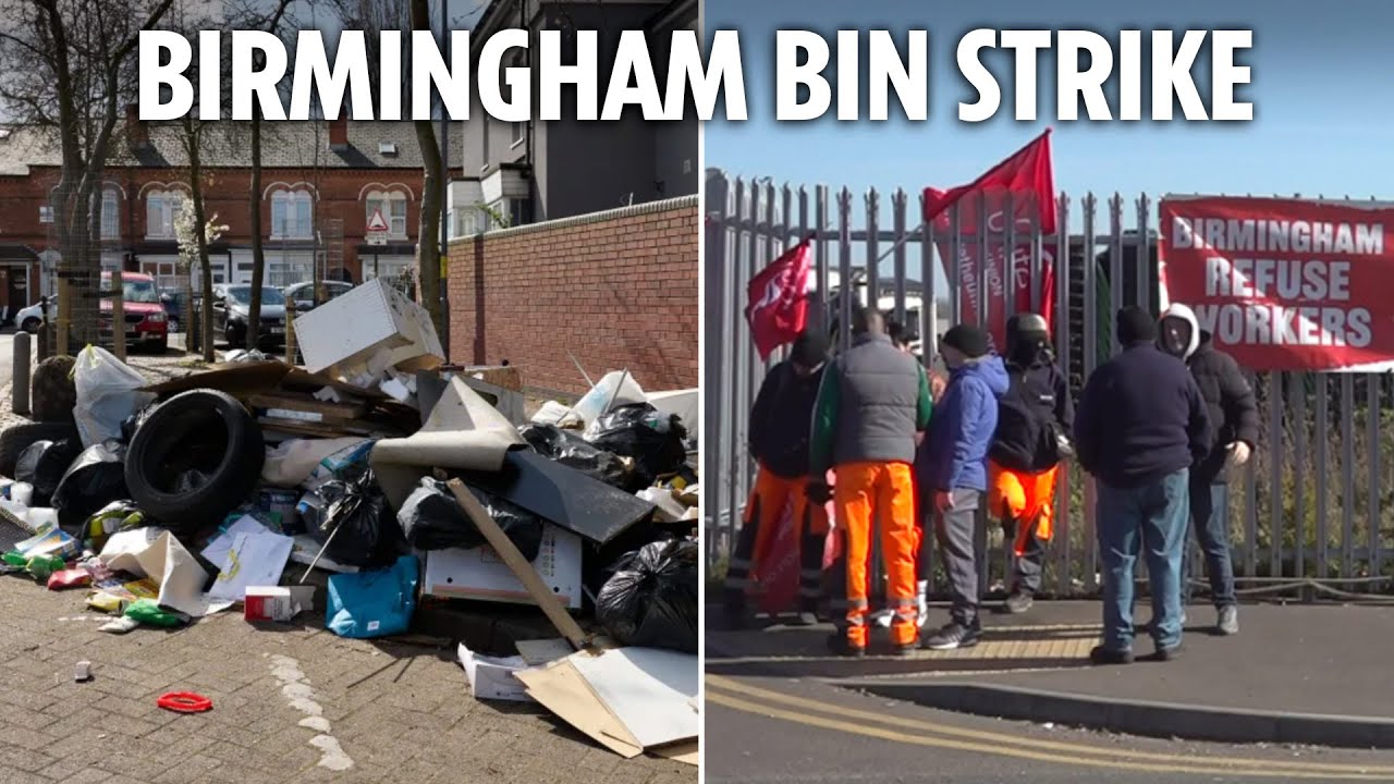 LIVE: Picket line in Birmingham as bin strike continues