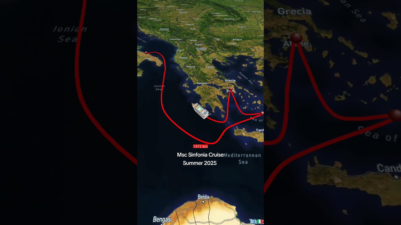 Msc Sinfonia 7 days Mediterranean Cruise Itinerary summer 2025 from to Bari Italy cruising to Greece