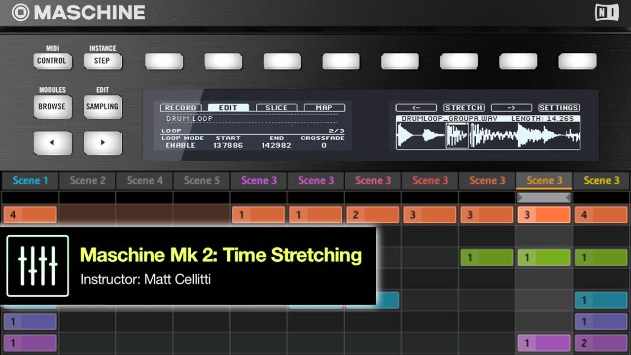 Maschine MK2 Tutorial -- Time Stretching Audio w/ Dubspot's Matt Cellitti