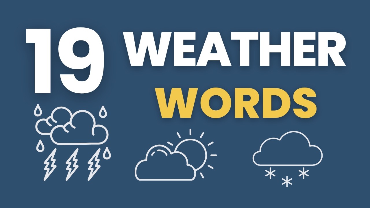Weather Vocabulary in English | Learn Weather Words with Pictures & Example Sentences