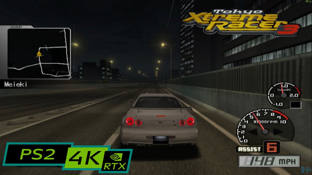 Tokyo Xtreme Racer 3 / 4K PS2 emulator PCSX2 / RTX 2080ti