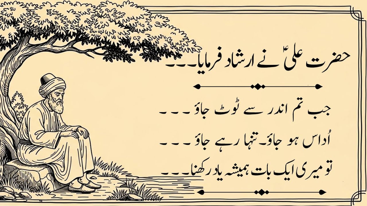 Hazrat Ali (A.S) Ne Farmaya | Jab Tum Ander Se Toot Jao | Tanha Ho Jao To Meri Aik Baat Yaad Rkhna