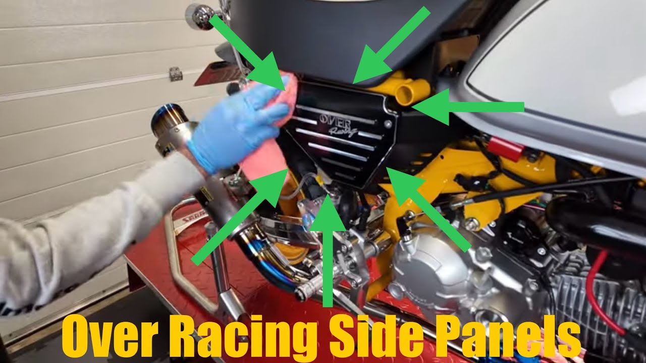 Over Racing Side Panels on Honda Monkey
