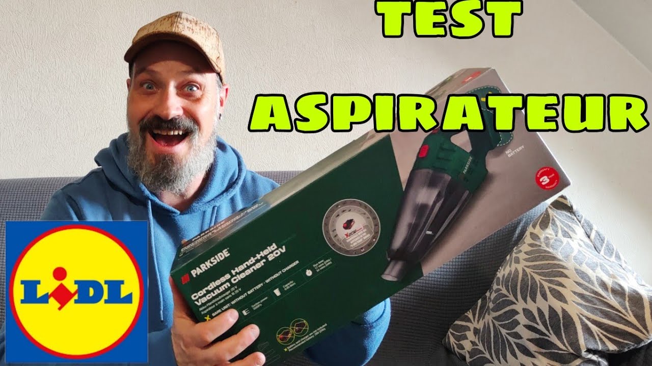 TEST aspirateur sans fil avec batterie 20 v parkside de chez LIDL
