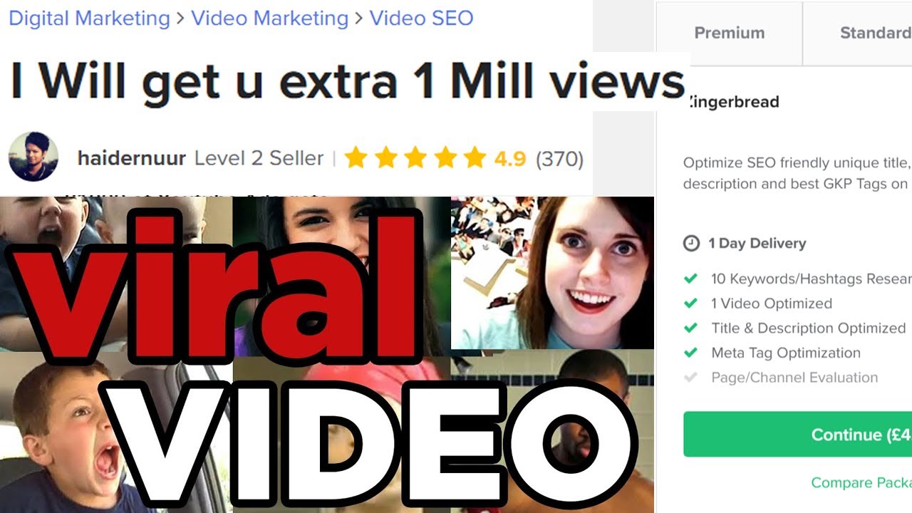 Платить незнакомцам на Fiverr, чтобы получить 1 000 000 просмотров
