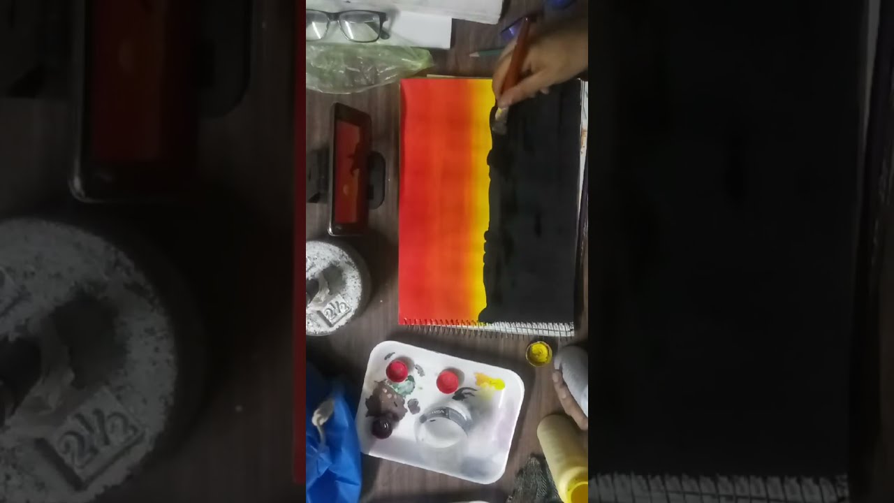 pintando un atardecer con un caballo y su jinete Vivo | ShadowGo Gamer