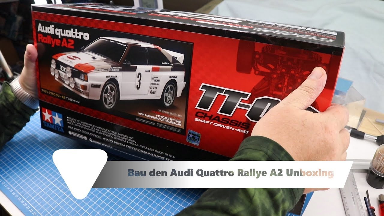 Bau den Audi Quattro Rallye A2 TT02 - Unboxing
