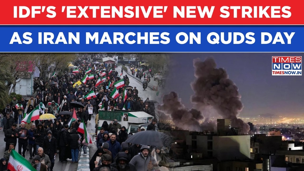 IDF's New Wave Of 'Extensive Strikes' To Pound Iran As Thousands March In Tehran On Quds Day: Watch