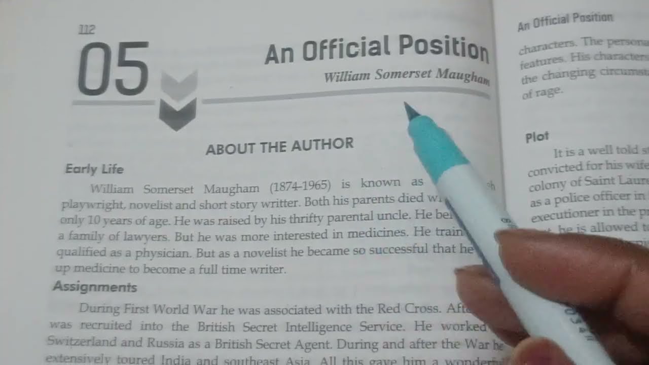 William Somerset Maugham : Biography/ B.A.I Year Private/English/ Short Stories 