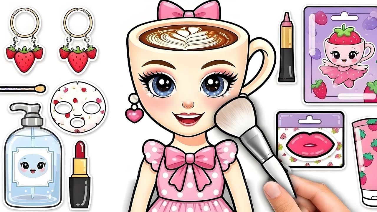 🍓Perfect Pink Strawberry Look 🍓💖 Ballerina Cappuccina Skincare Routin | Remi DIY