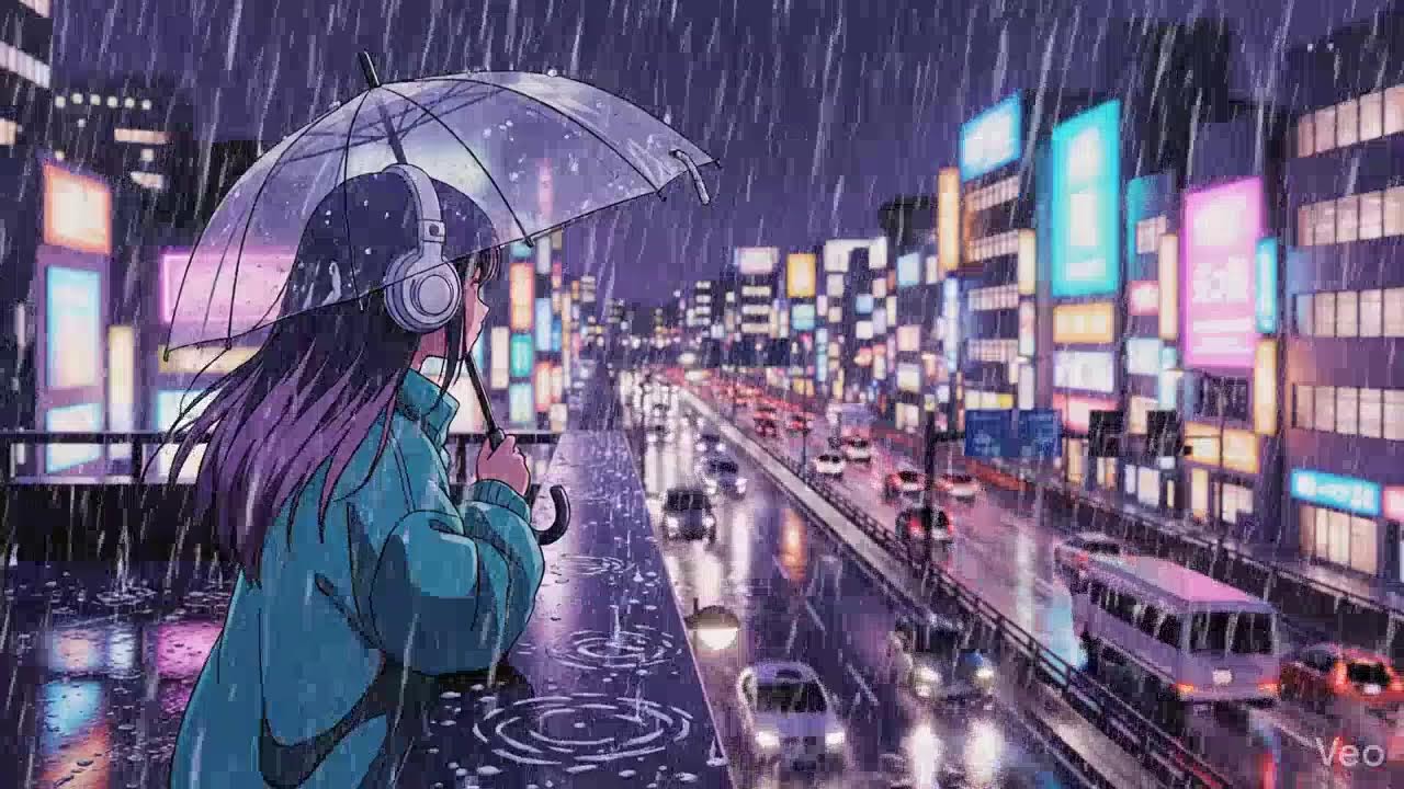 Rainy City Nights 🌧️ Lofi Chillhop from Japan