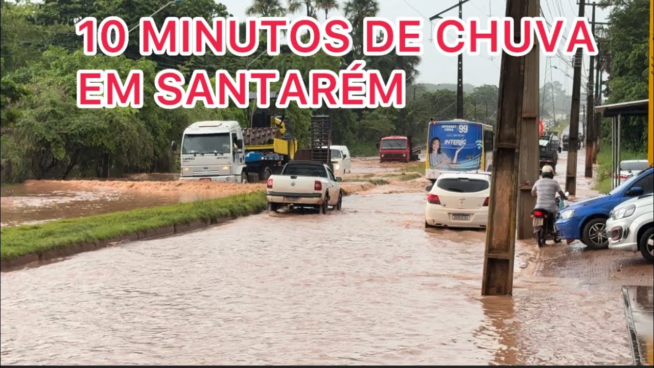 10 minutos de chuva em Santarém !