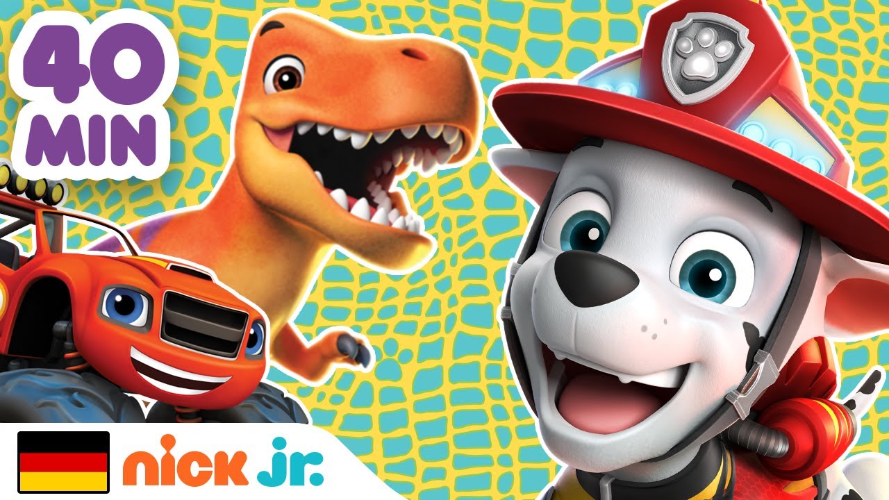Blaze & PAW Patrol | 40 MINUTEN der coolsten Dino-Rettungen mit Blaze und der PAW Patrol! | Nick Jr.