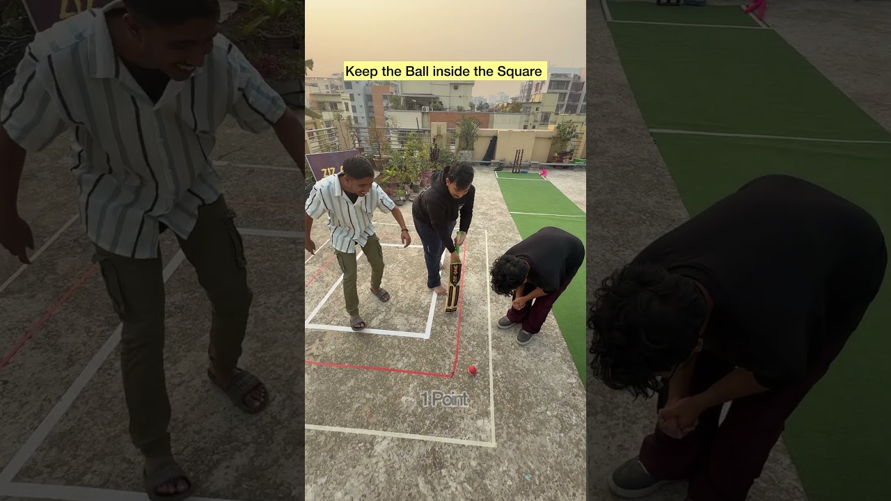 Keep the Ball Inside the Square | ZIZ GANG | Cricket