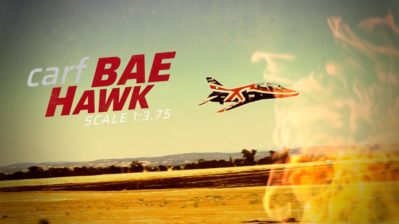 RC Turbine Jet Bae Hawk by Carf Models MAIDEN FLIGHT scale 1:3.75