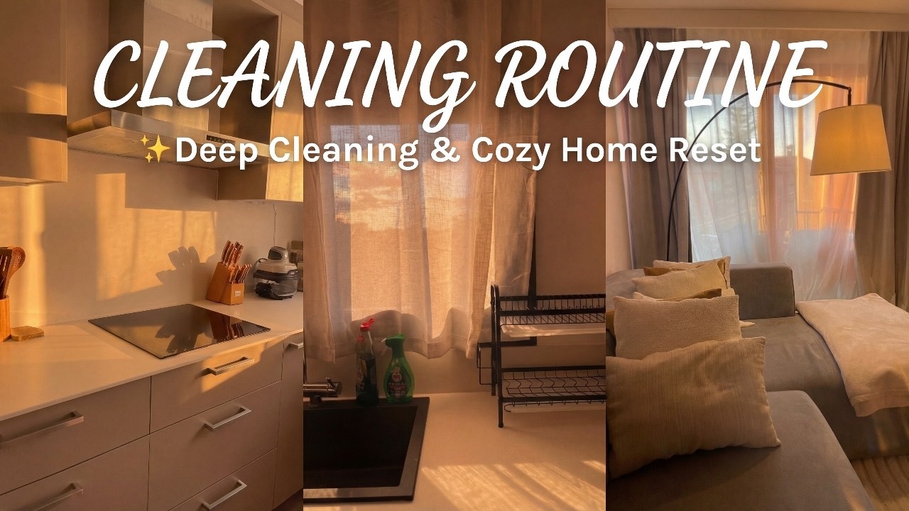 CLEANING ROUTINE ✨ Deep Cleaning & Cozy Home Reset