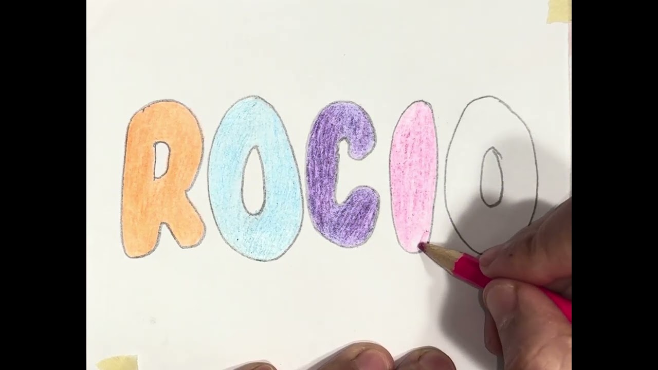 ASMR Coloreando el nombre de ROCIO!! 