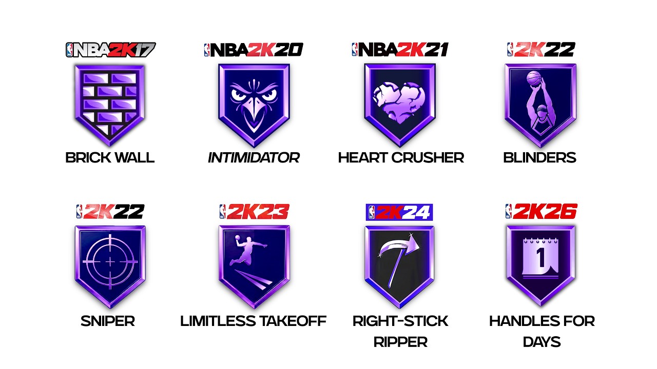 Разбор всех СЛОМАННЫХ значков в истории NBA 2K за 8 минут