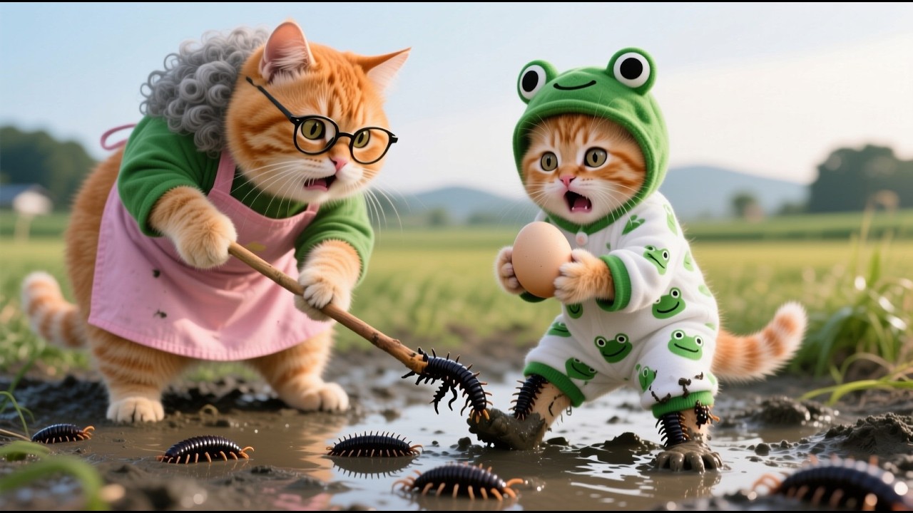 Mama Cat Sent Ginger Kitten Back to the Countryside