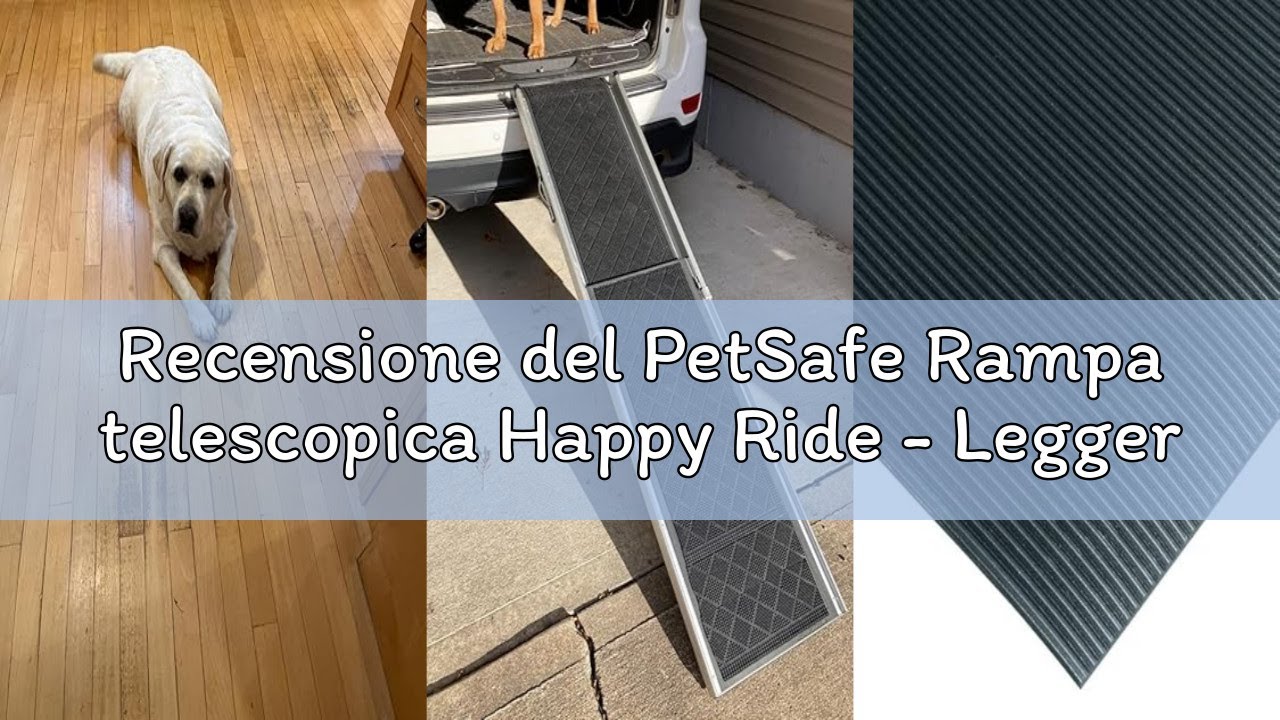 Recensione del PetSafe Rampa telescopica Happy Ride - Leggera e portatile per animali domestici - Ad