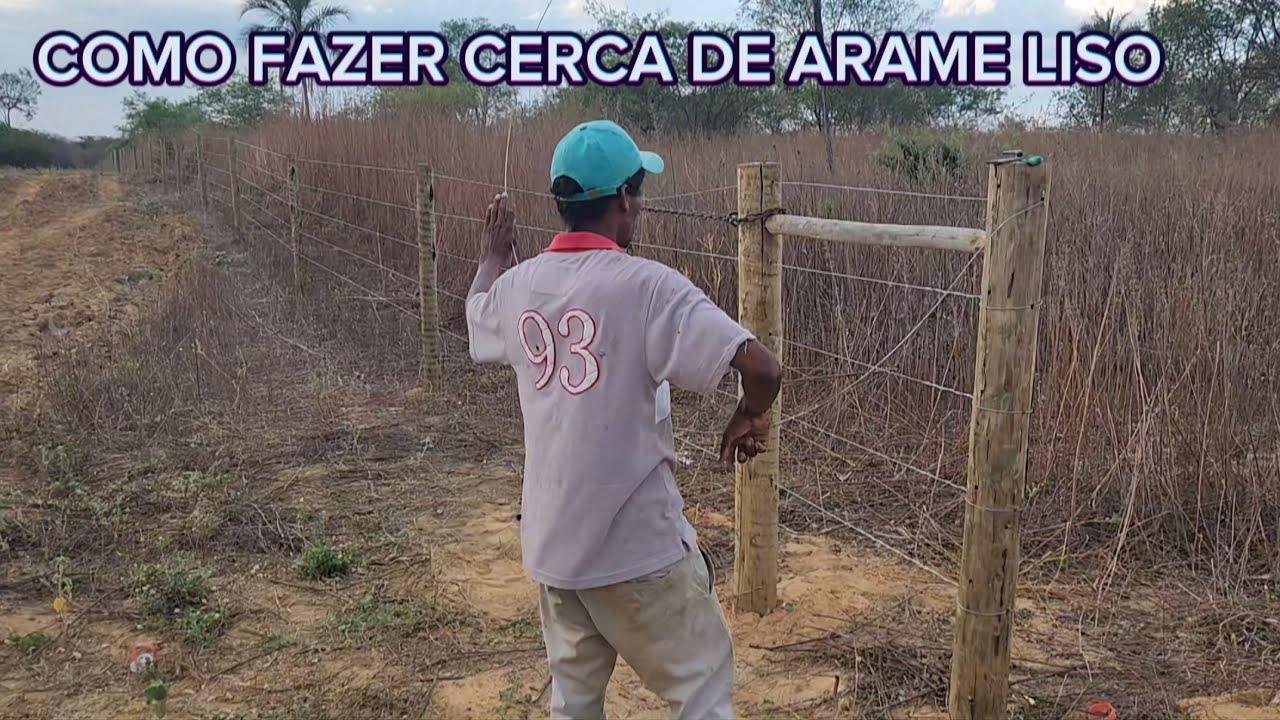 ESTICANDO ARAME LISO NA CERCA. VEJA COMO FAZER.