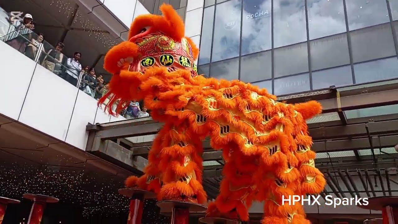 Dragon dance, lion dance on high poles, Nam Shieng Troupe, JEM #cny2025  #dragondance  #liondance