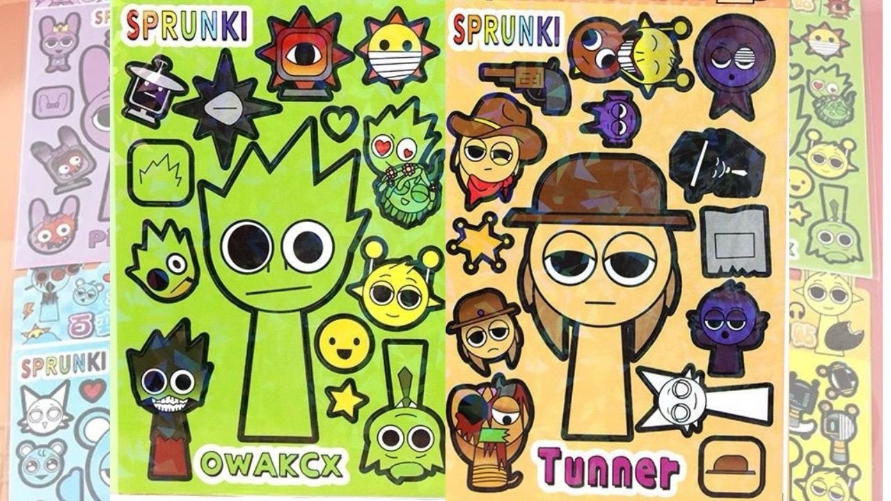 Watch Me Fill This Notebook With Sprunki Stickers !#asmr #sprunki #stickers #satisfying