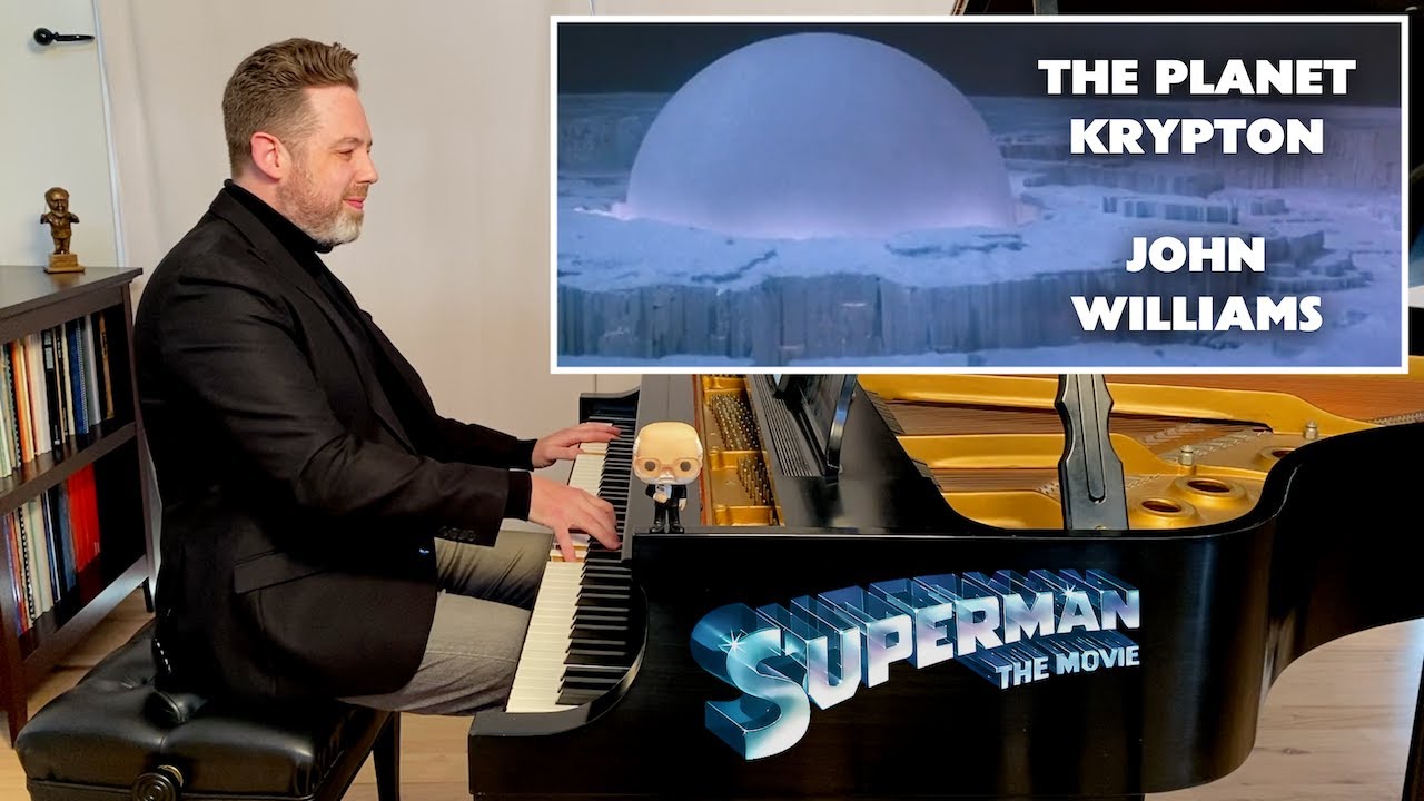 John Williams: The Planet Krypton | Superman: The Movie (piano cover with film)
