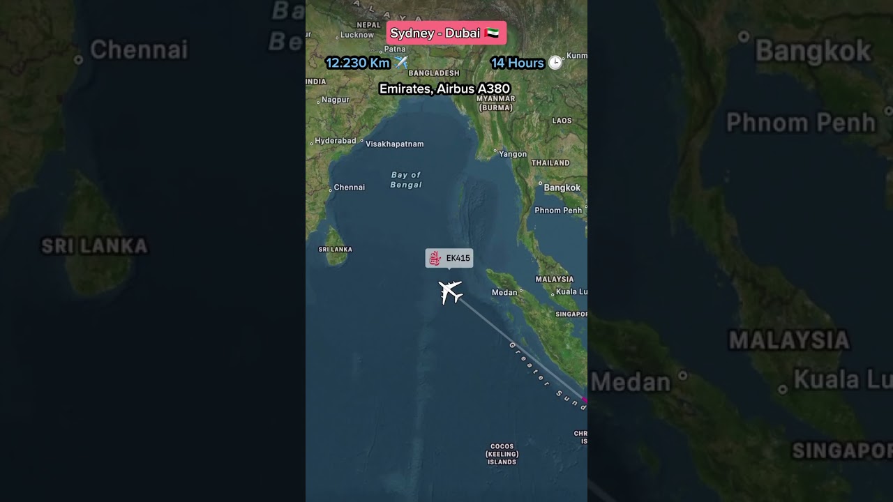 🇦🇺✈️🇦🇪 Из Сиднея в Дубай &mdash; один из самых длинных рейсов Emirates! 🌍