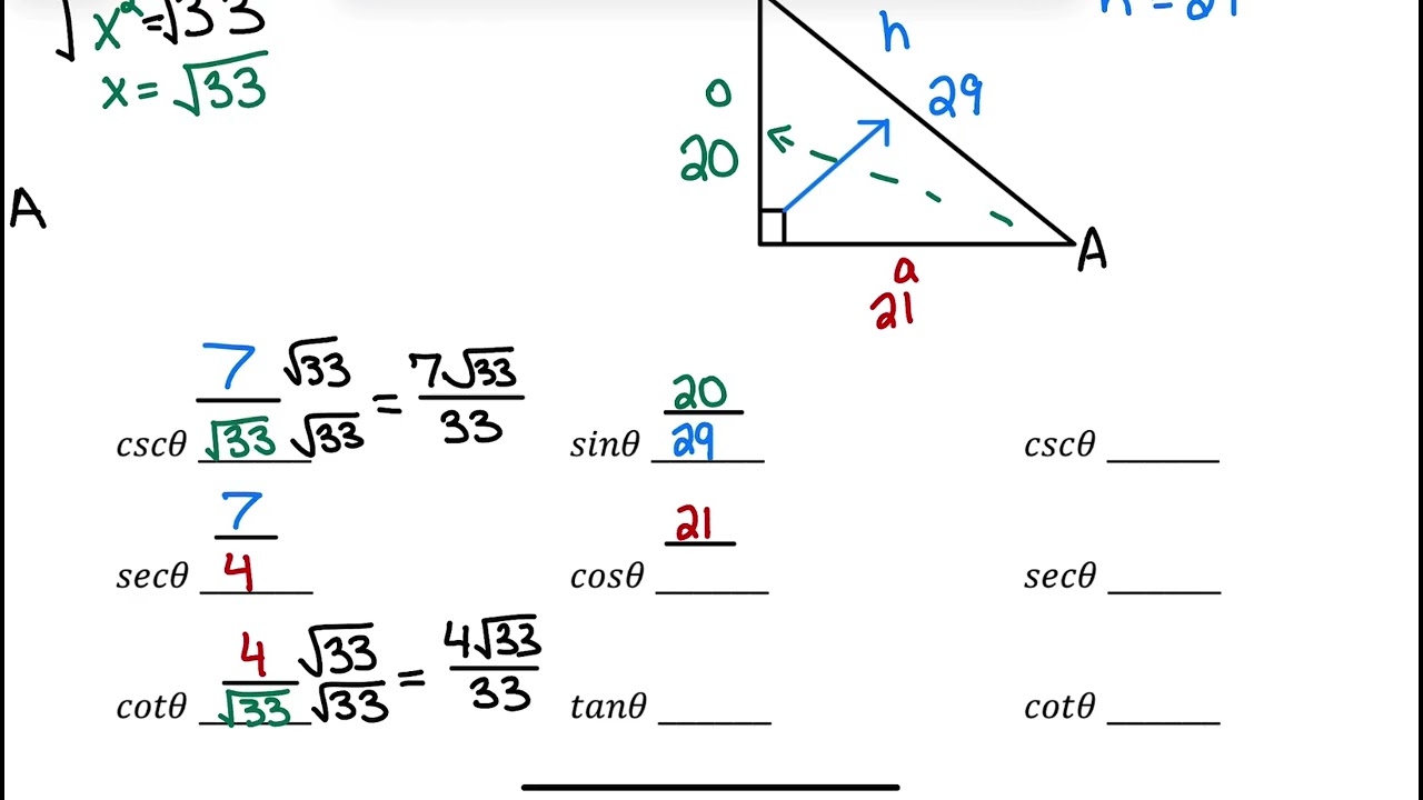 Perform trig functions with right triangles DAY 2