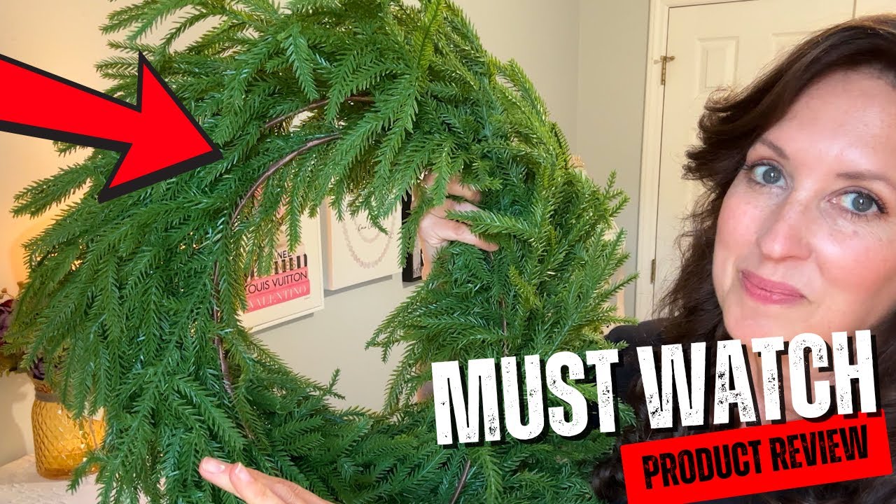9FT Real Touch Norfolk Pine Garland &ndash; Ultra Dense Flexible Christmas Greenery for Mantle & Staircase