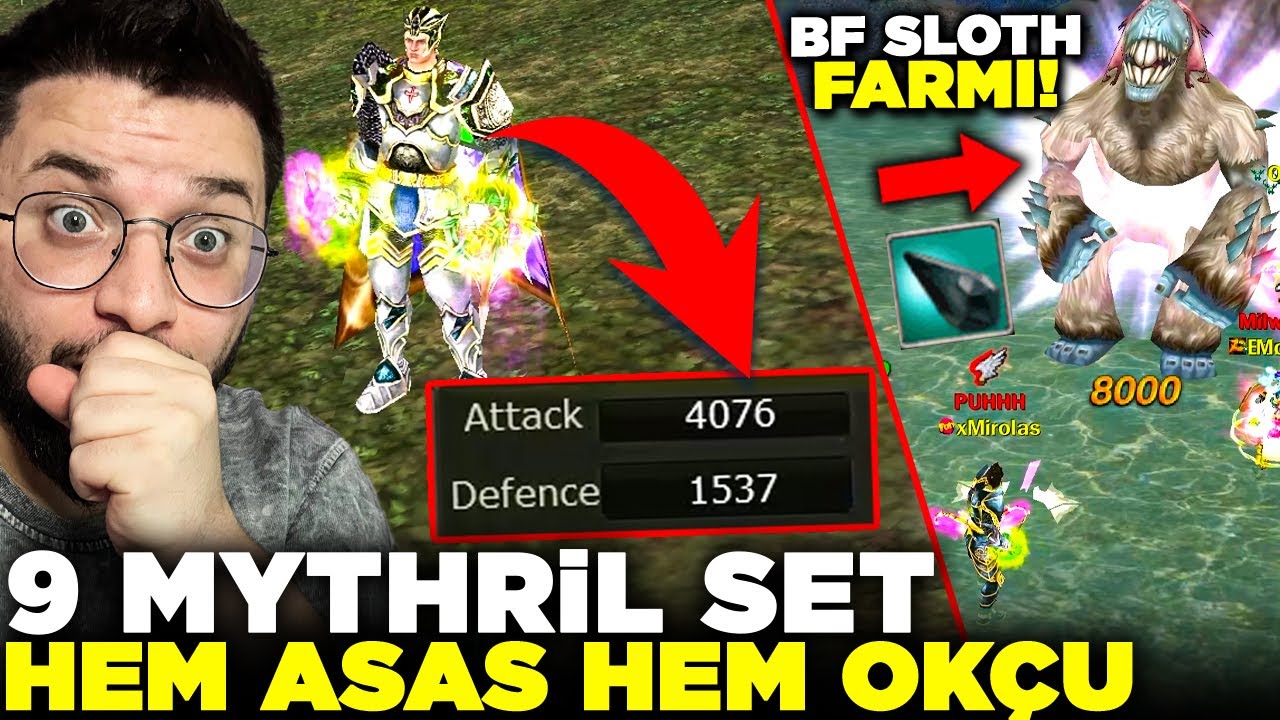 +9 MYTHRİL SET! HEM OKÇU HEM ASAS! FARMDAN DÜŞENLERİ KIRDIM! | MANYAK OKÇU SERİSİ #8 | Knight Online