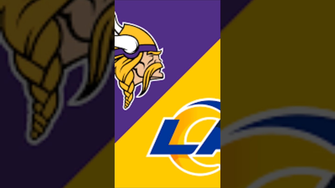 Vikings vs Los Angeles Rams and Sam Darnold gets pulled by his face mask (Football 🏈