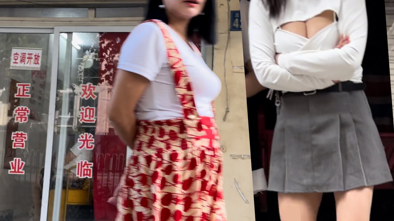 古田二路，足浴店女工熱情招呼。Gutian 2nd Road. Streets of Wuhan on Thursday, August 8, 2024.