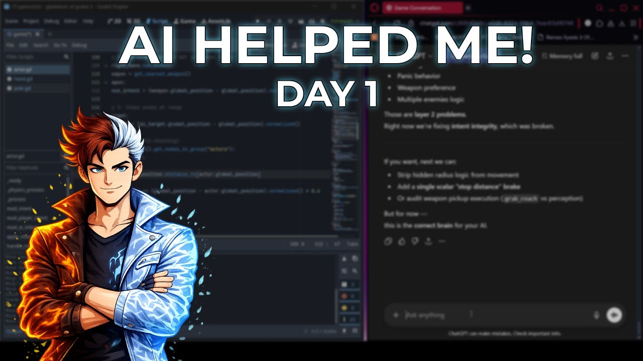 Trying to make a game with ChatGPT's help - Day 1