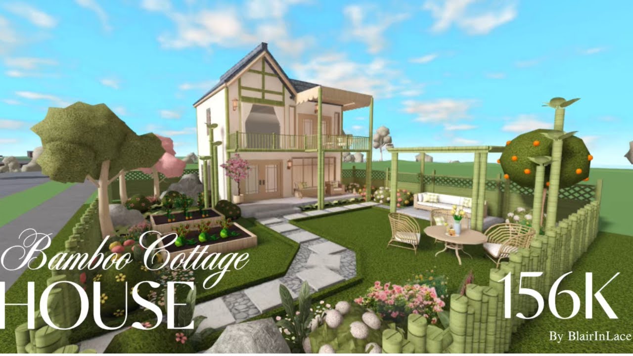 Bloxburg | Bamboo Cottage House | Interior Speedbuild p.2 | Roblox