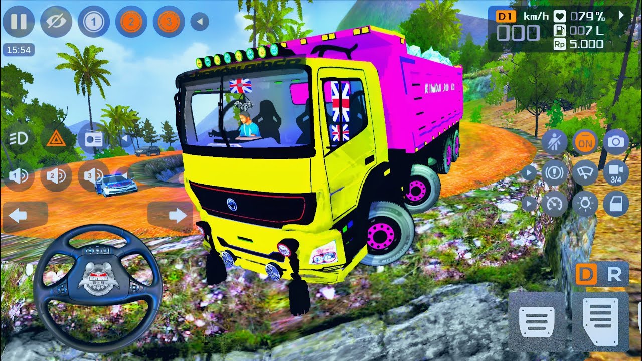 💥 Bharat Benz Heavy Loaded Zigzag Hills Off-road Driving 💥👻| Indian Truck Driving Challenge 💥🤩