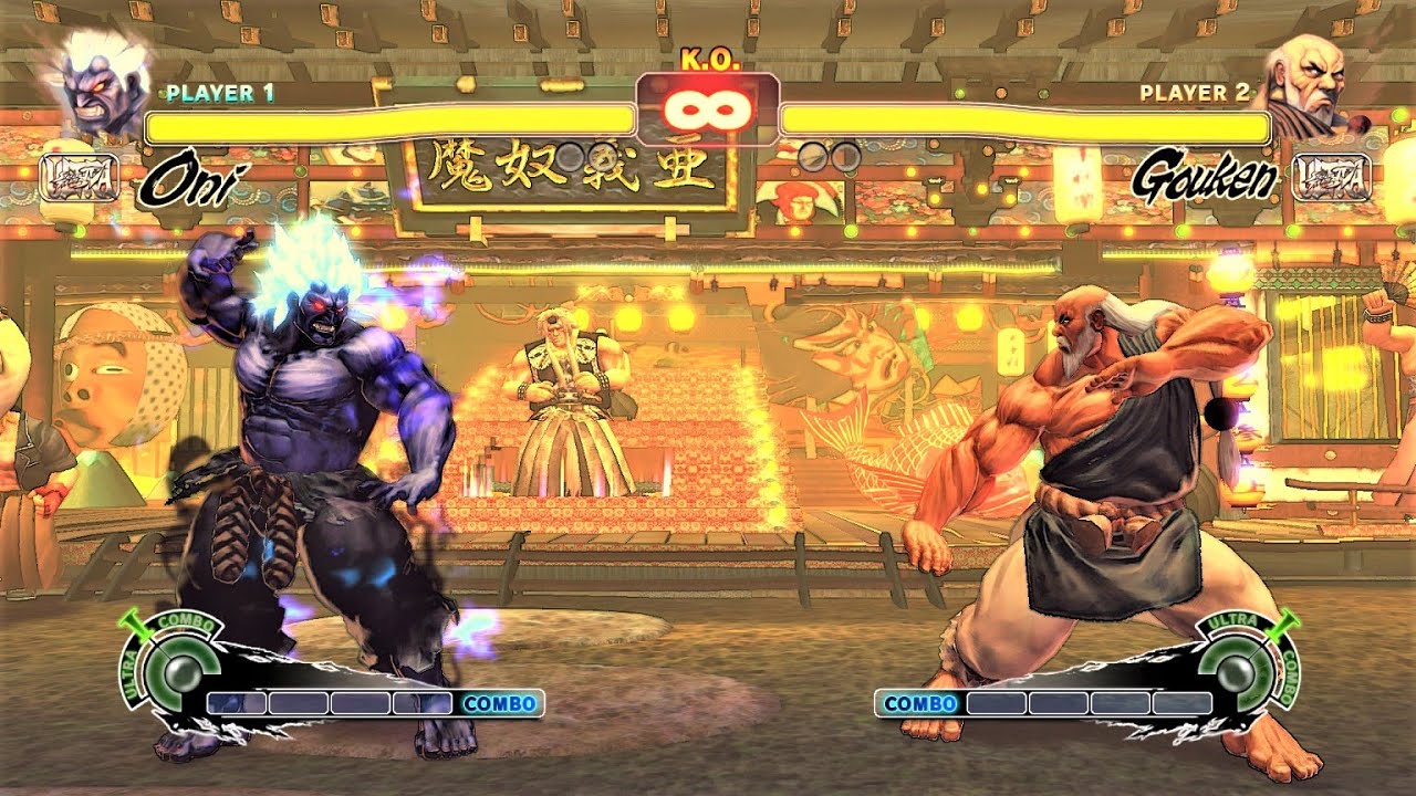 Oni vs Gouken (Hardest AI) - Ultra Street Fighter IV