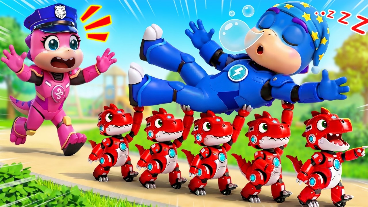 &iexcl;Mini Dinosaurios Robot se llevan a Bolt! | Animaci&oacute;n de Dino Action